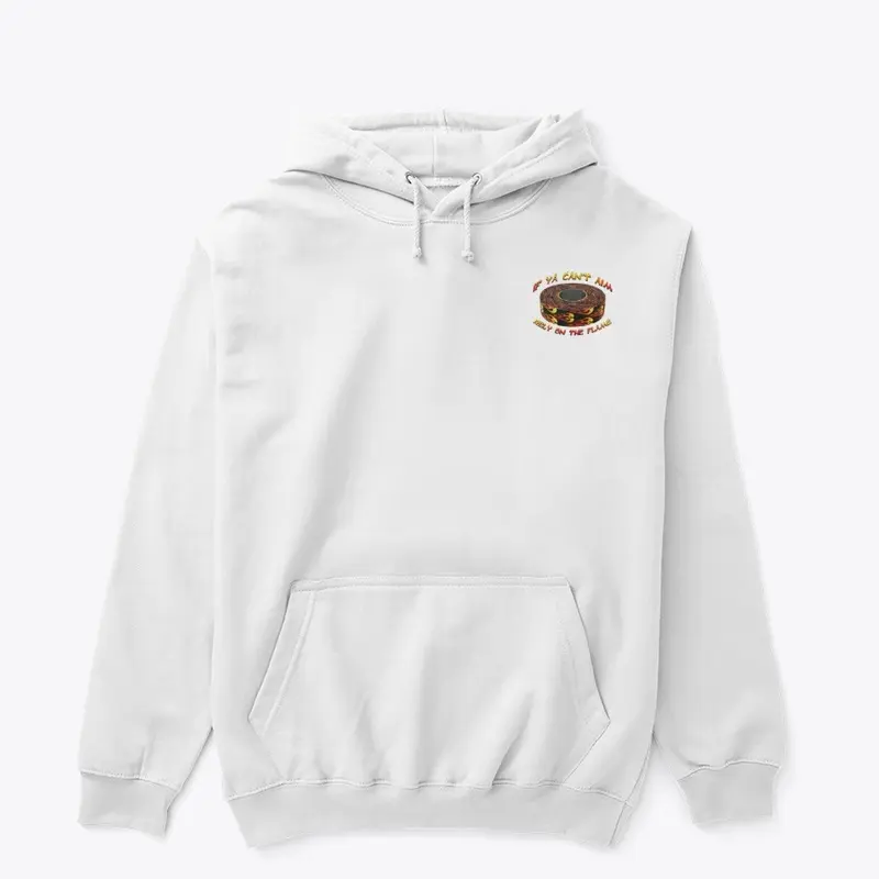 "White" Flame tape Hoodie